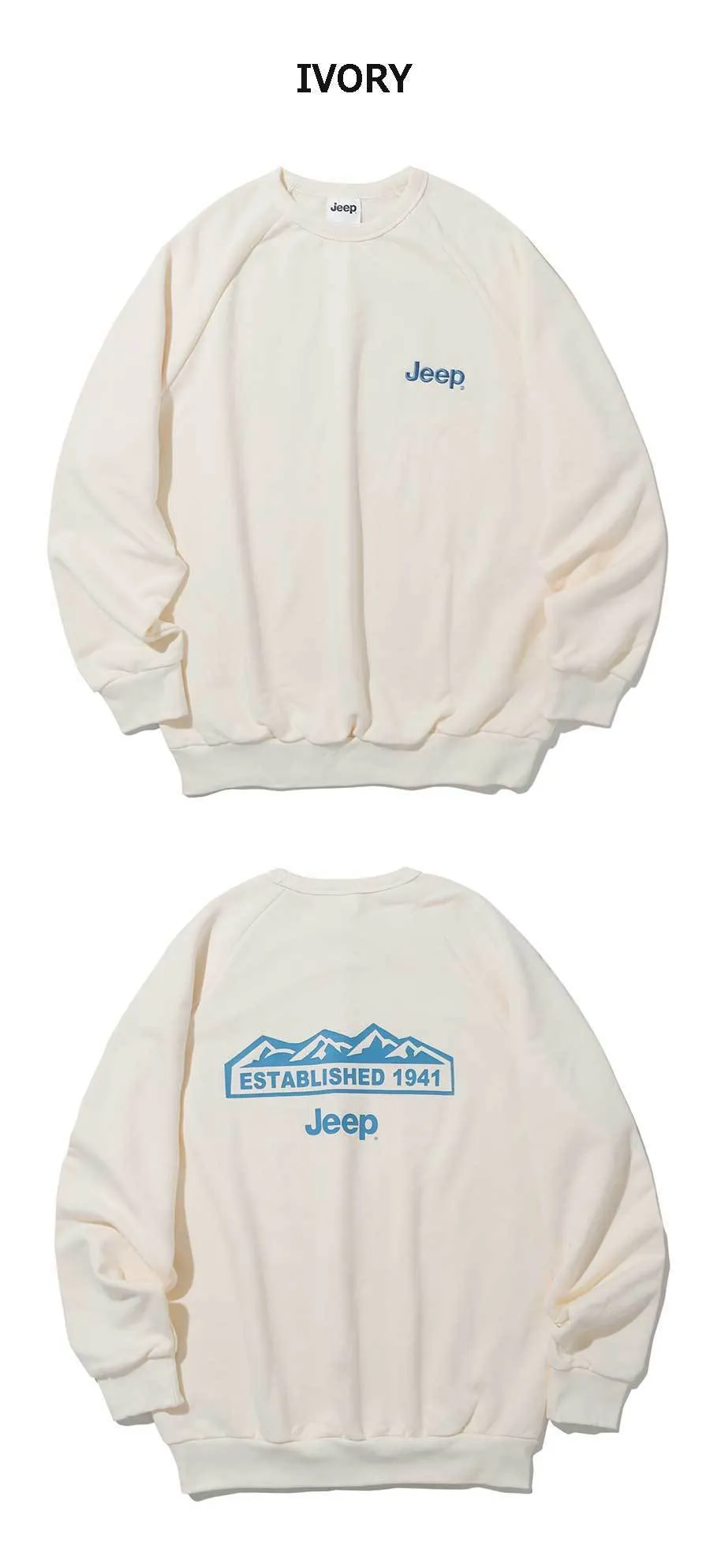 JEEP | Unisex Street Style Long Sleeve Cotton Shirt with Oversized Logo