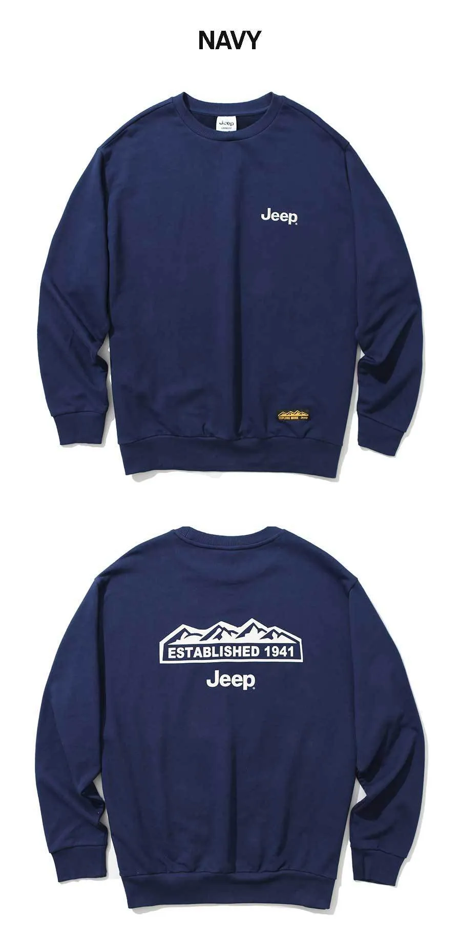 JEEP | Unisex Street Style Long Sleeve Cotton Shirt with Oversized Logo