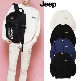 JEEP | Unisex Street Style Long Sleeve Cotton Shirt with Oversized Logo