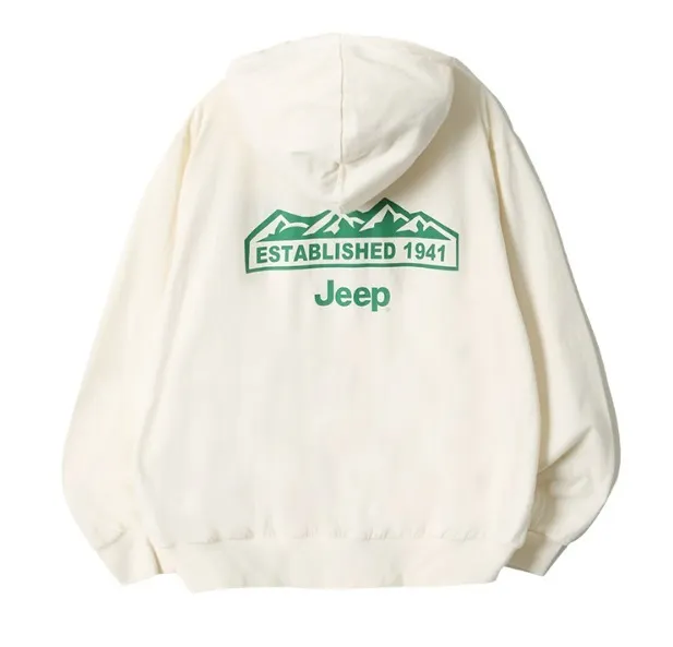 Jeep Unisex Long Sleeves Plain Cotton Logo Street Style