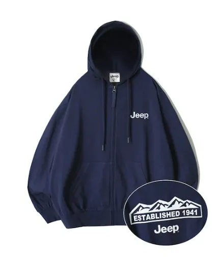 Jeep Unisex Long Sleeves Plain Cotton Logo Street Style