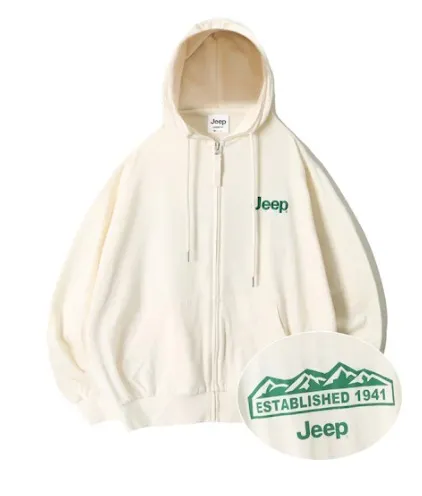 Jeep Unisex Long Sleeves Plain Cotton Logo Street Style