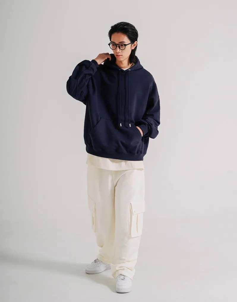 Jemut Unisex Cotton Oversized Logo Long Sleeves | Street Style