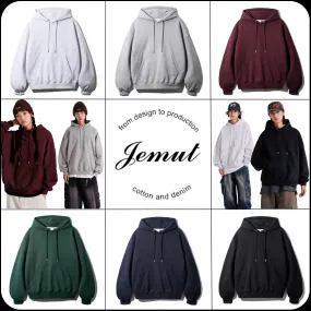 Jemut Unisex Cotton Oversized Logo Long Sleeves | Street Style