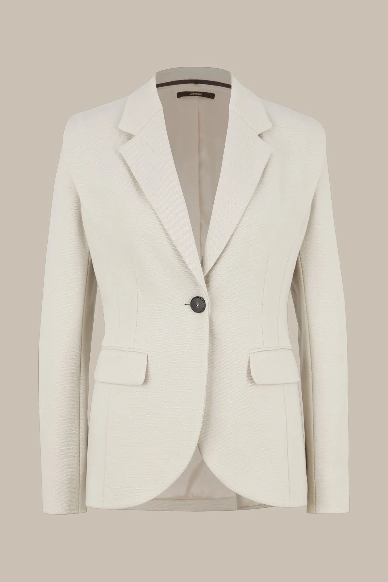 Jersey Pique Blazer with Shoulder Detail