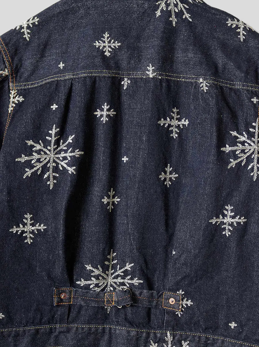 Kapital 14oz denim snow pattern embroidery 1ST JKT Jacket - Buy Now