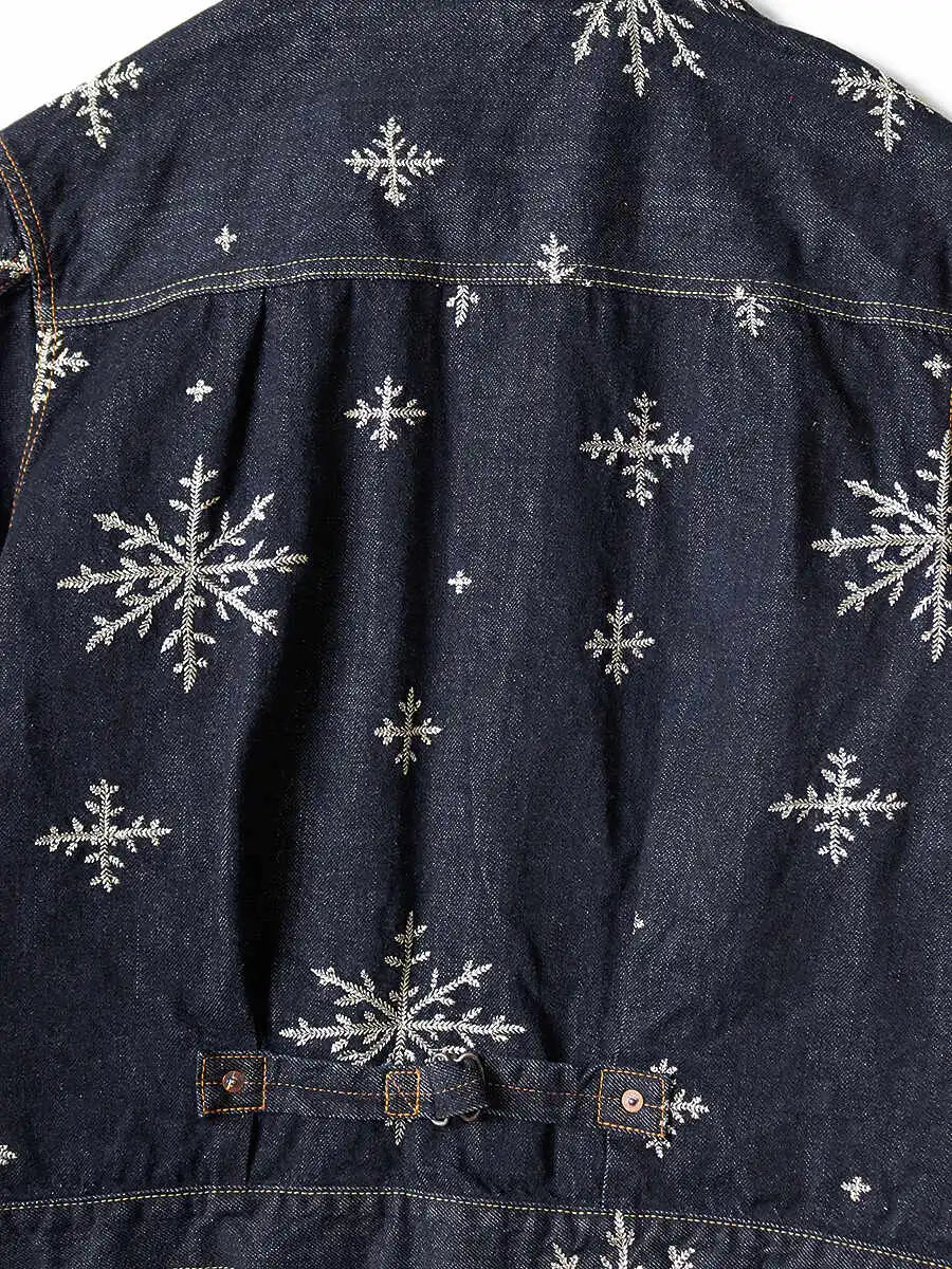 Kapital 14oz denim snow pattern embroidery 1ST JKT Jacket - Buy Now