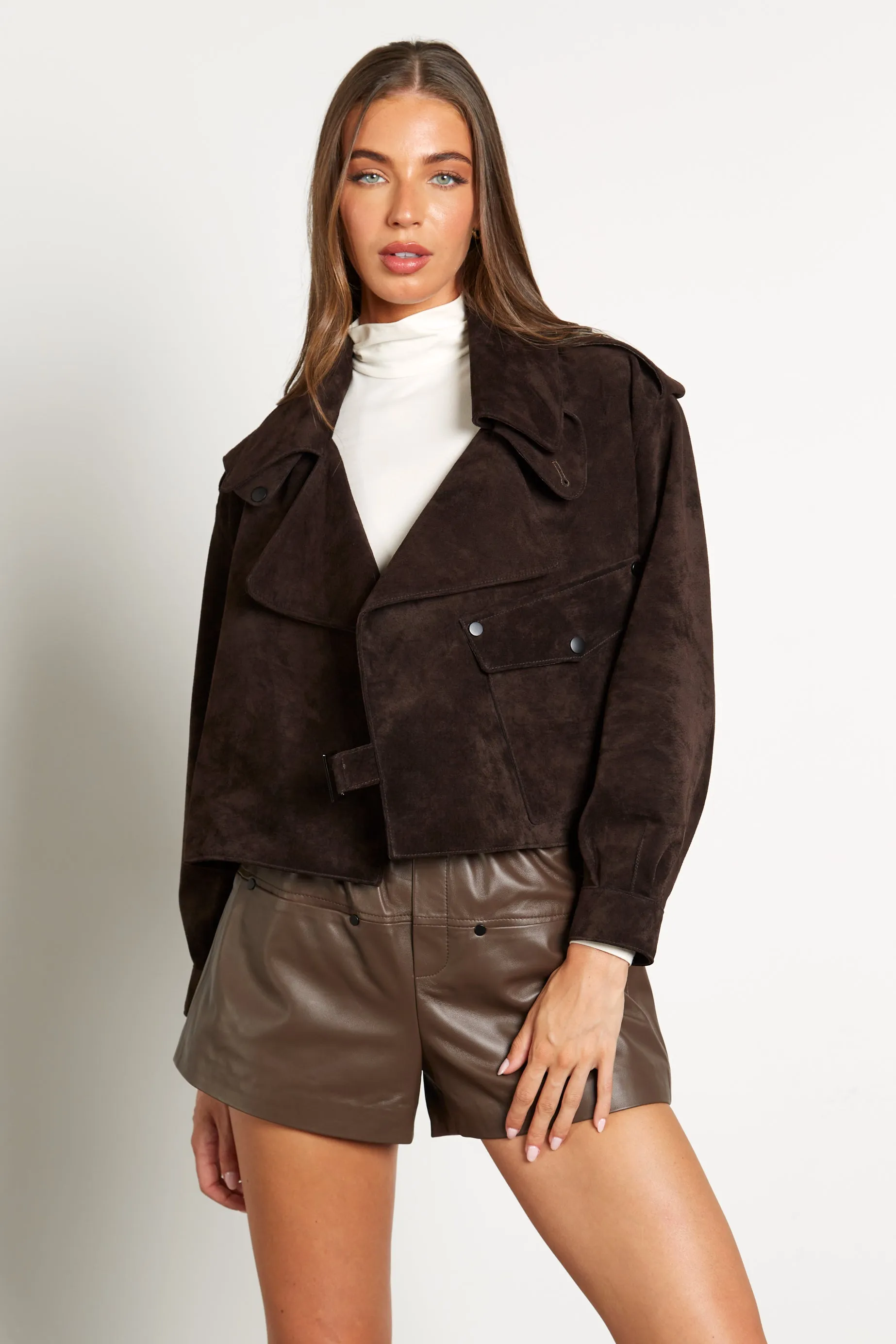 Kara Oversized Suede Jacket