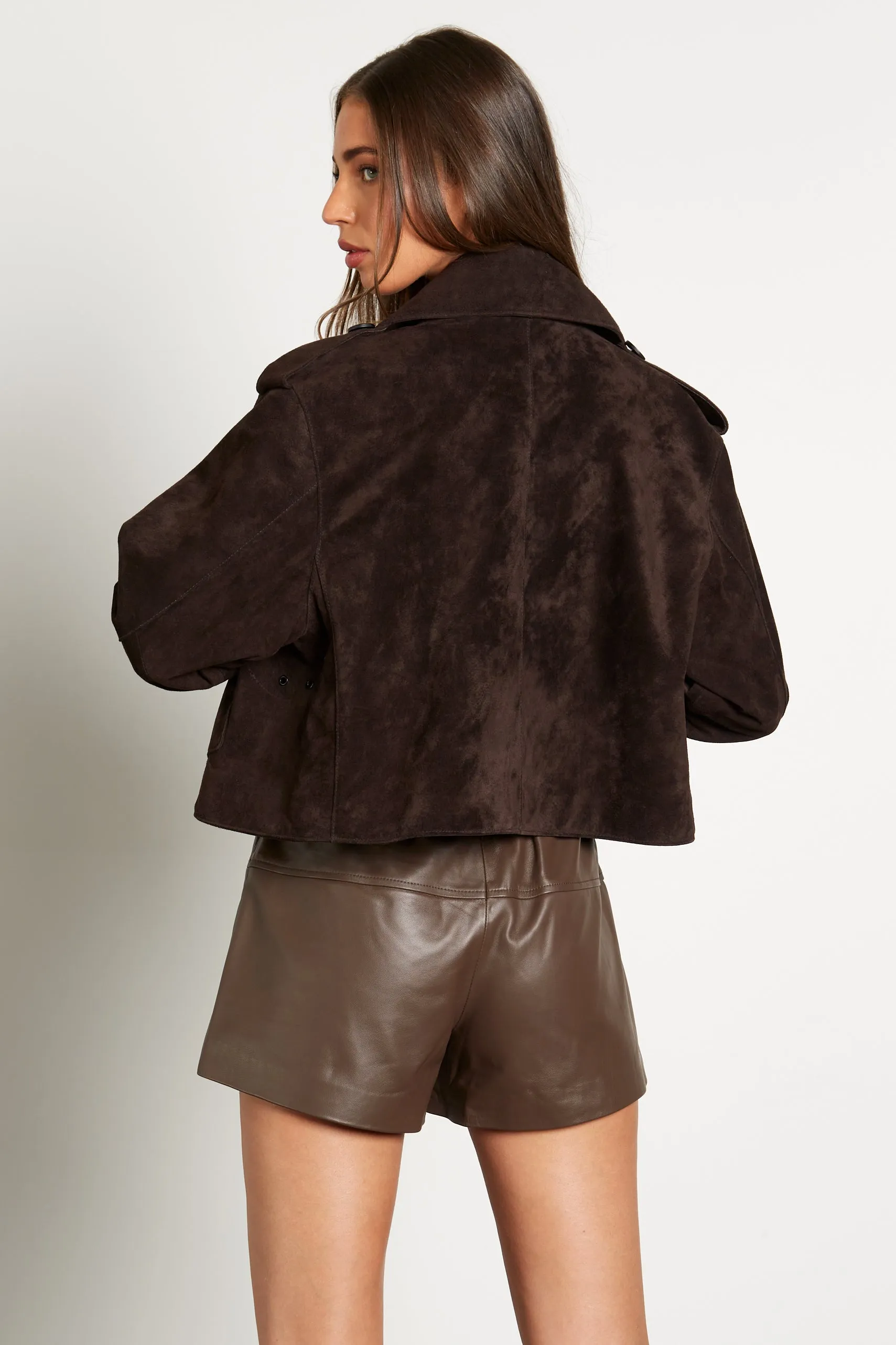 Kara Oversized Suede Jacket