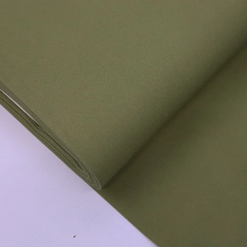 Khaki Green 100% Cotton Gabardine fabric