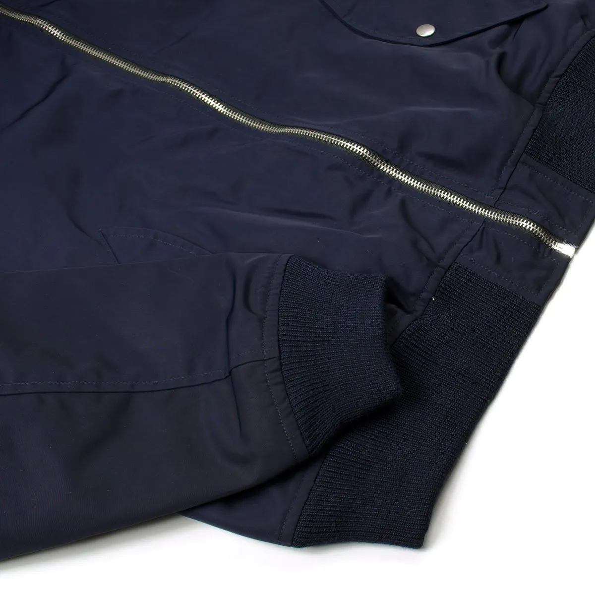 Legacy Harrington Jacket - Navy Nylon Half-Zip by Our Tech