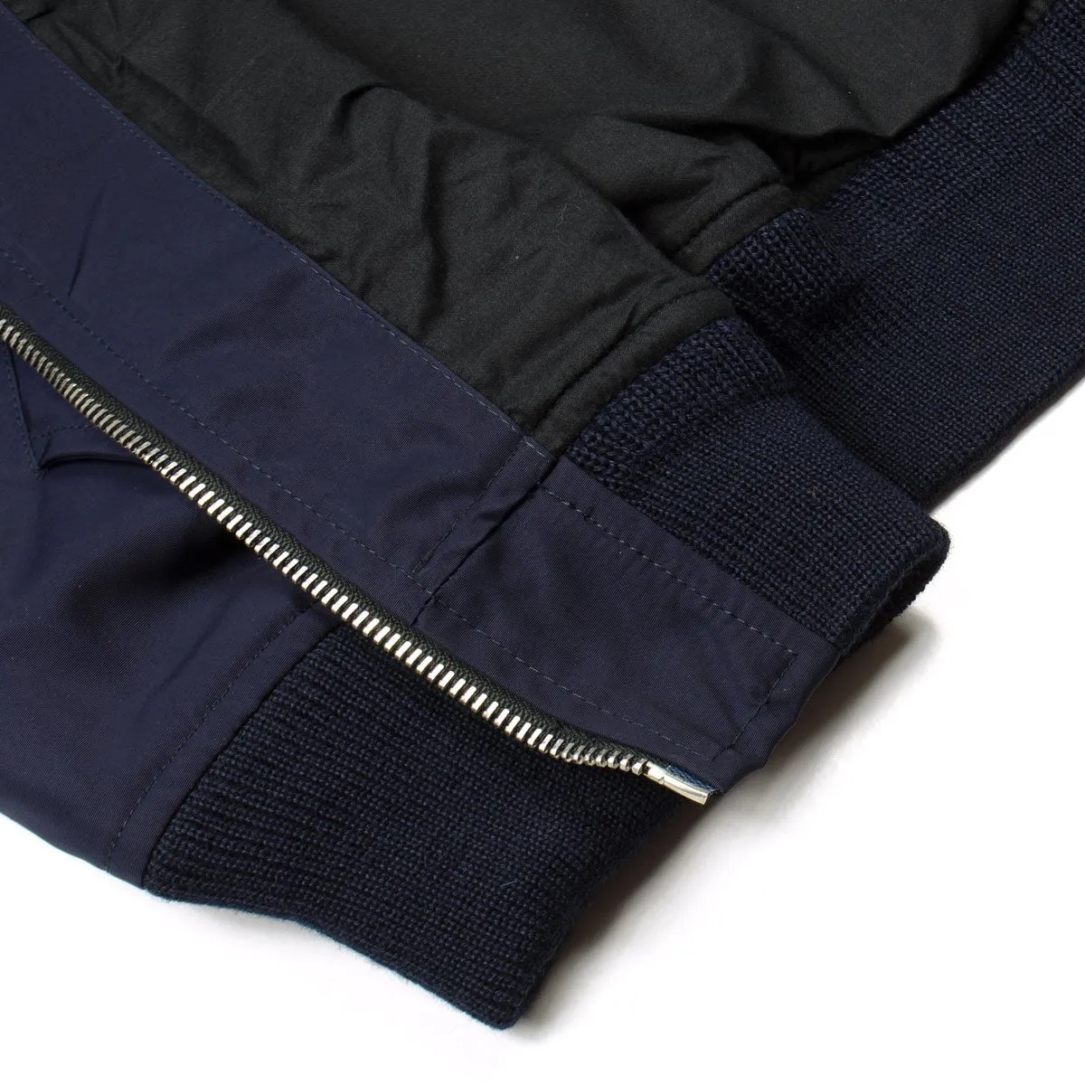 Legacy Harrington Jacket - Navy Nylon Half-Zip by Our Tech