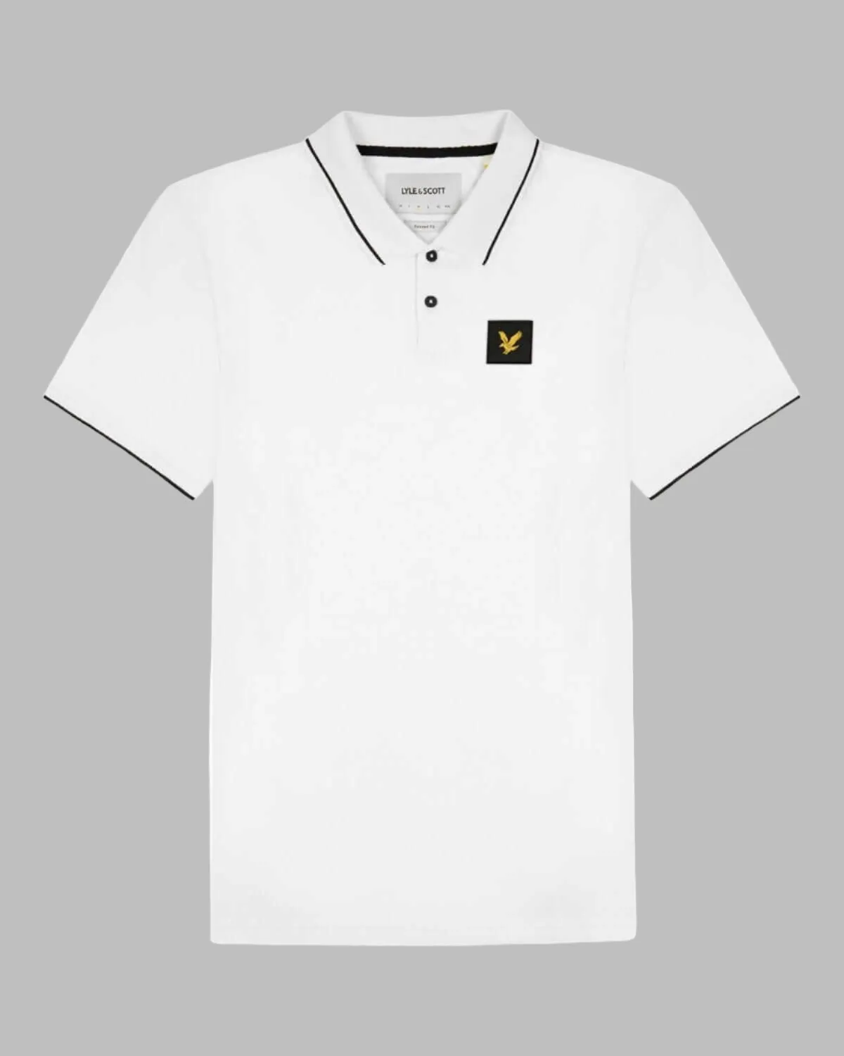 Lyle and Scott white tipped polo shirt for casual wear.