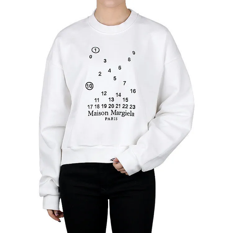 Maison Margiela Sweatshirt | Street Style U-Neck Long Sleeves Cotton Medium Logo