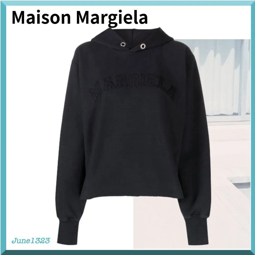 Maison Margiela unisex hoodies and sweatshirts with plain logo - Street Style