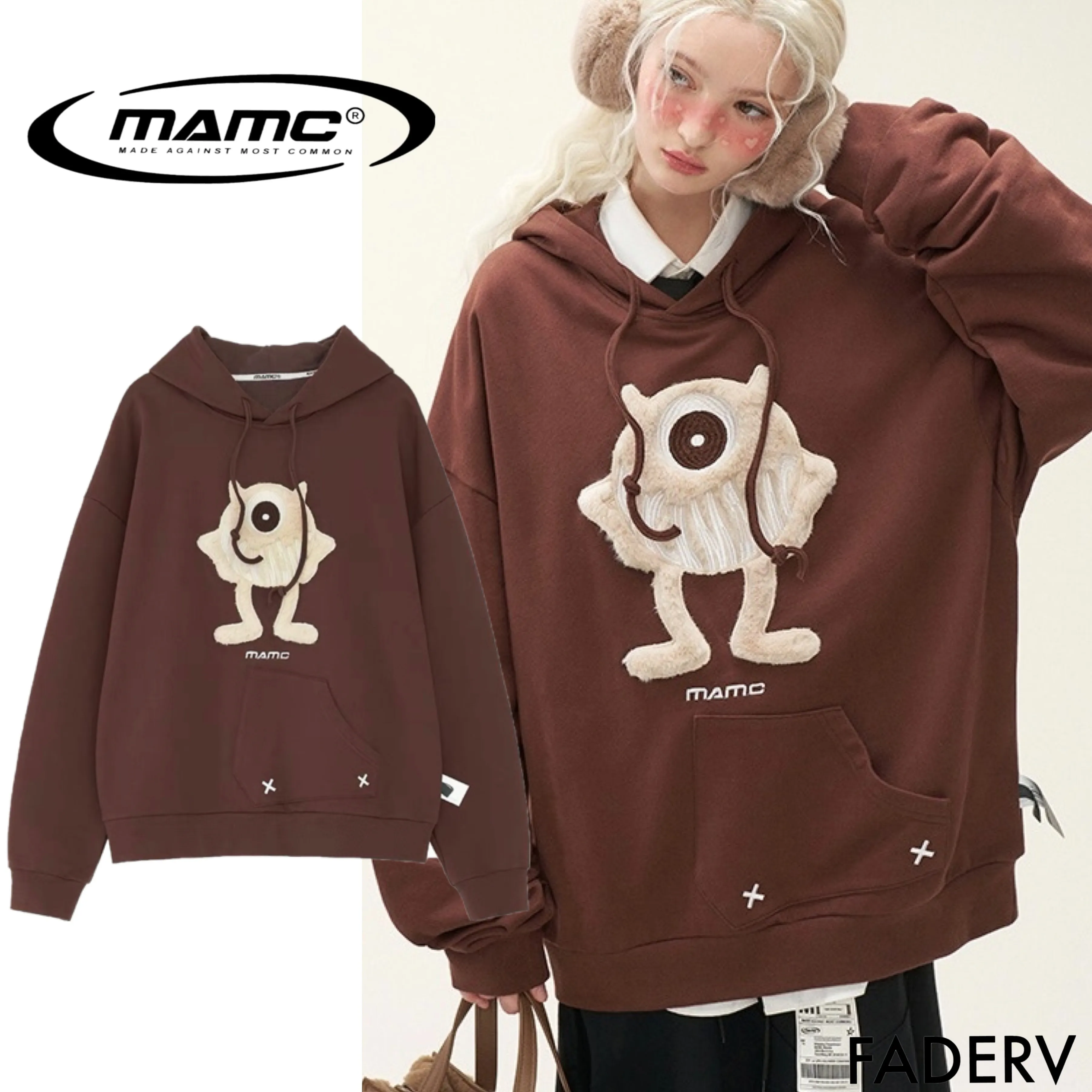 MAMC | Long Sleeves Cotton Oversized Logo - Street Style