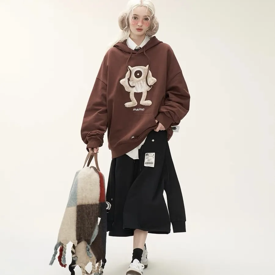 MAMC | Long Sleeves Cotton Oversized Logo - Street Style