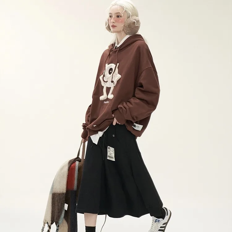 MAMC | Long Sleeves Cotton Oversized Logo - Street Style