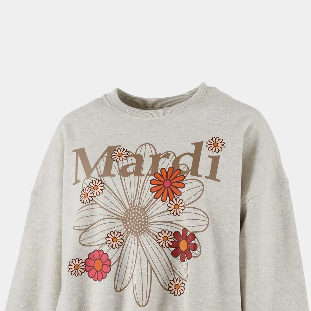 Mardi Mercredi | Crew Neck Long Sleeves Cotton Logo - Street Style