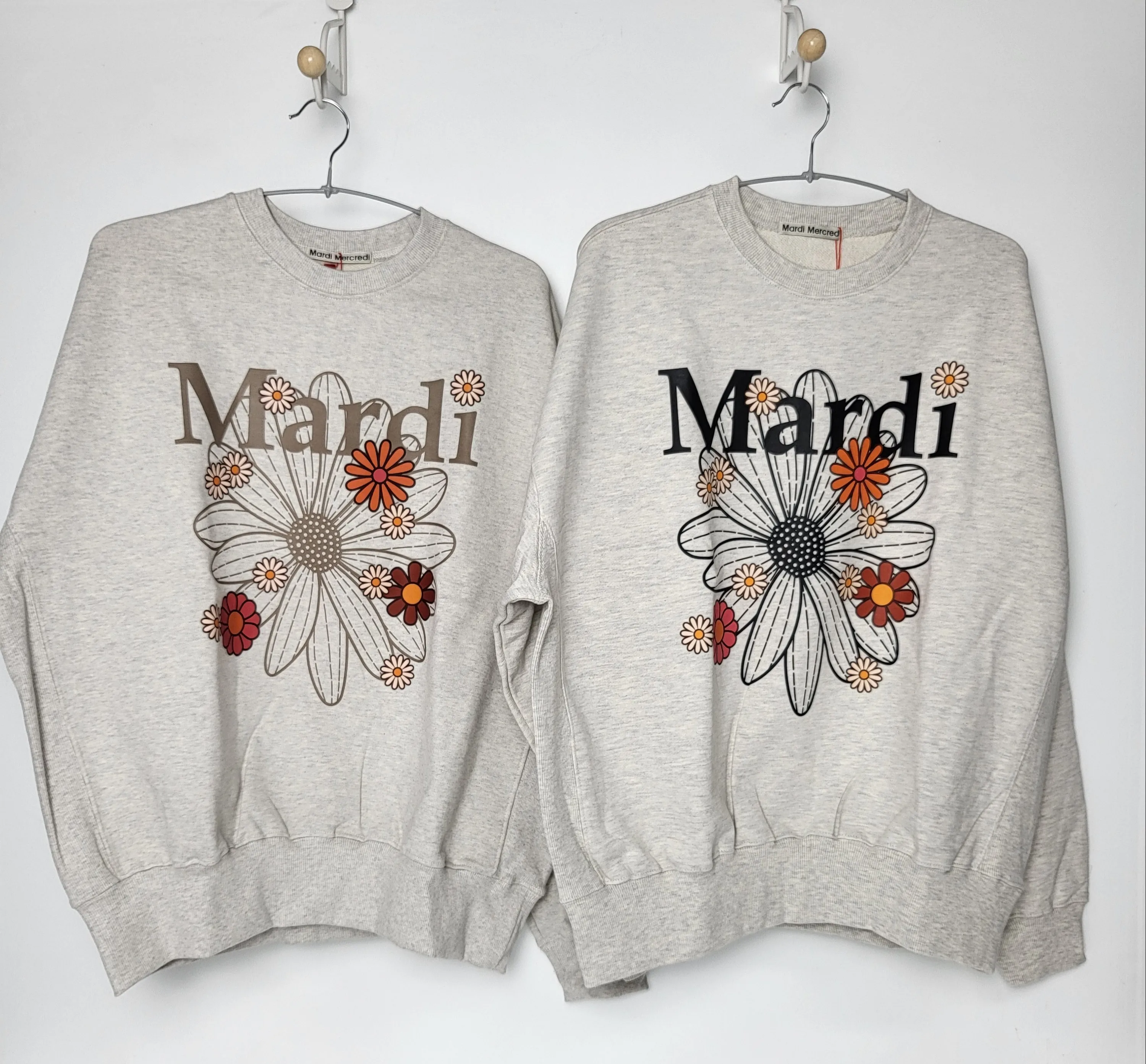 Mardi Mercredi | Crew Neck Long Sleeves Cotton Logo - Street Style