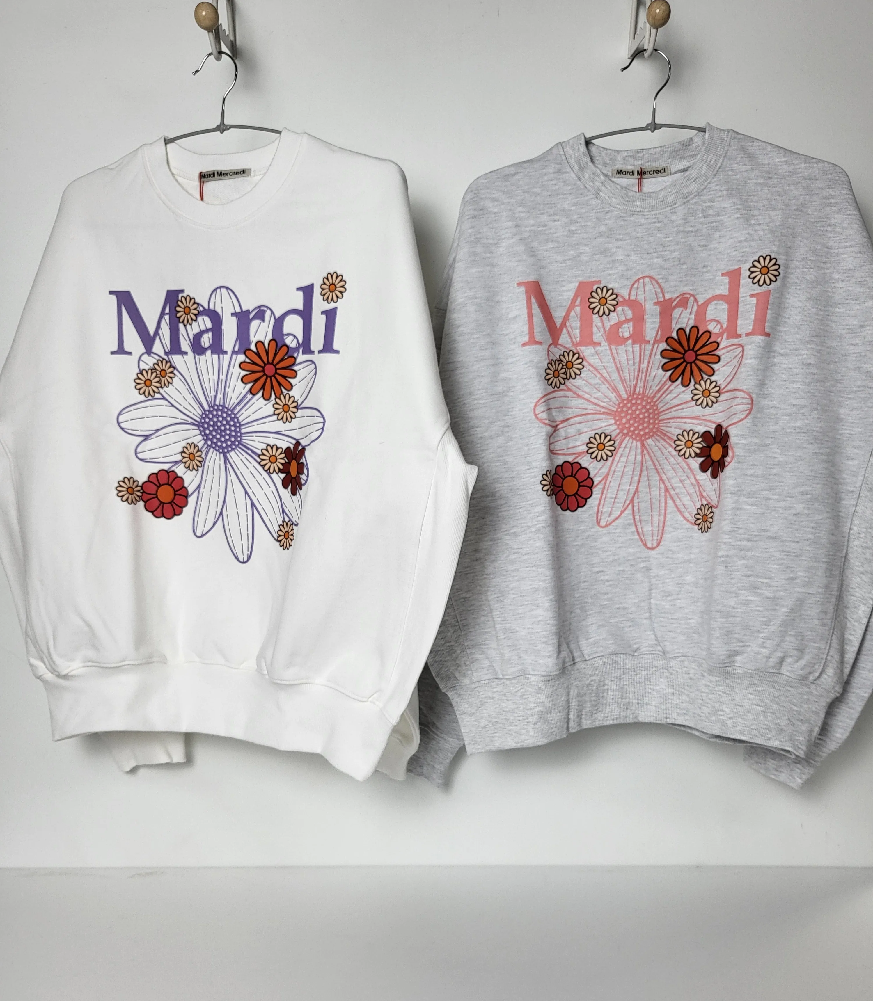 Mardi Mercredi | Crew Neck Long Sleeves Cotton Logo - Street Style