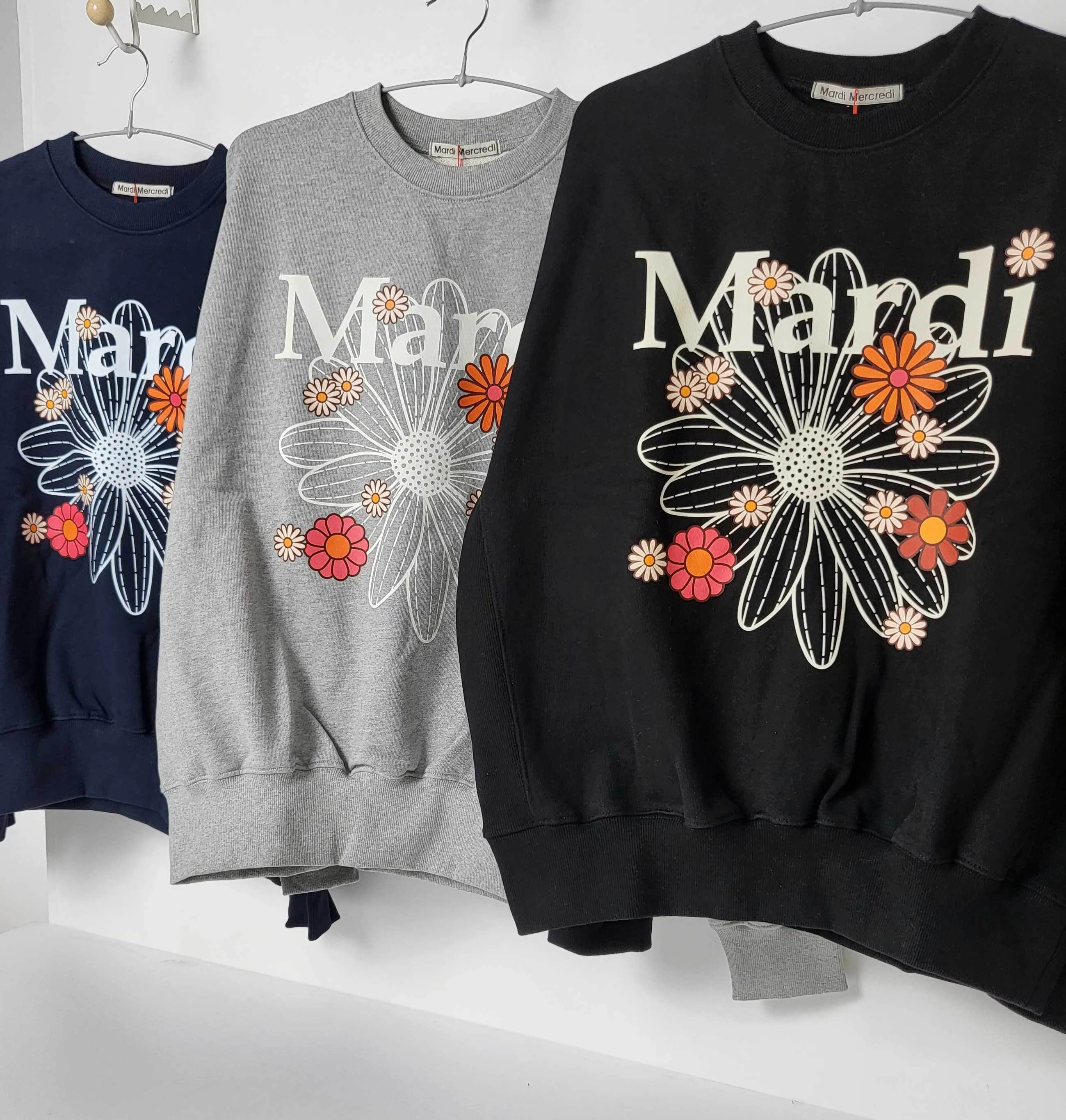 Mardi Mercredi | Crew Neck Long Sleeves Cotton Logo - Street Style