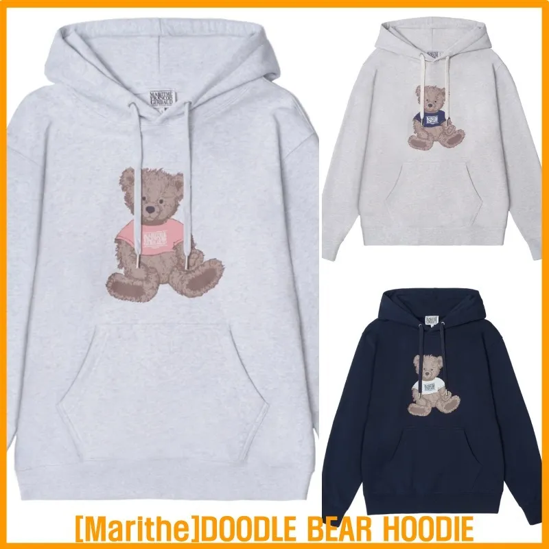 Marithe Francois Girbaud Unisex Street Style Logo Hoodies Sweatshirts