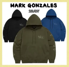 Mark Gonzales Long Sleeves Logo Hoodies Street Style Unisex