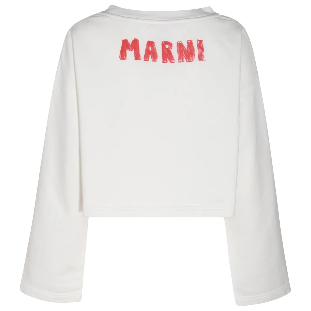 MARNI Street Style Long Sleeves Plain Cotton Logo T-Shirt