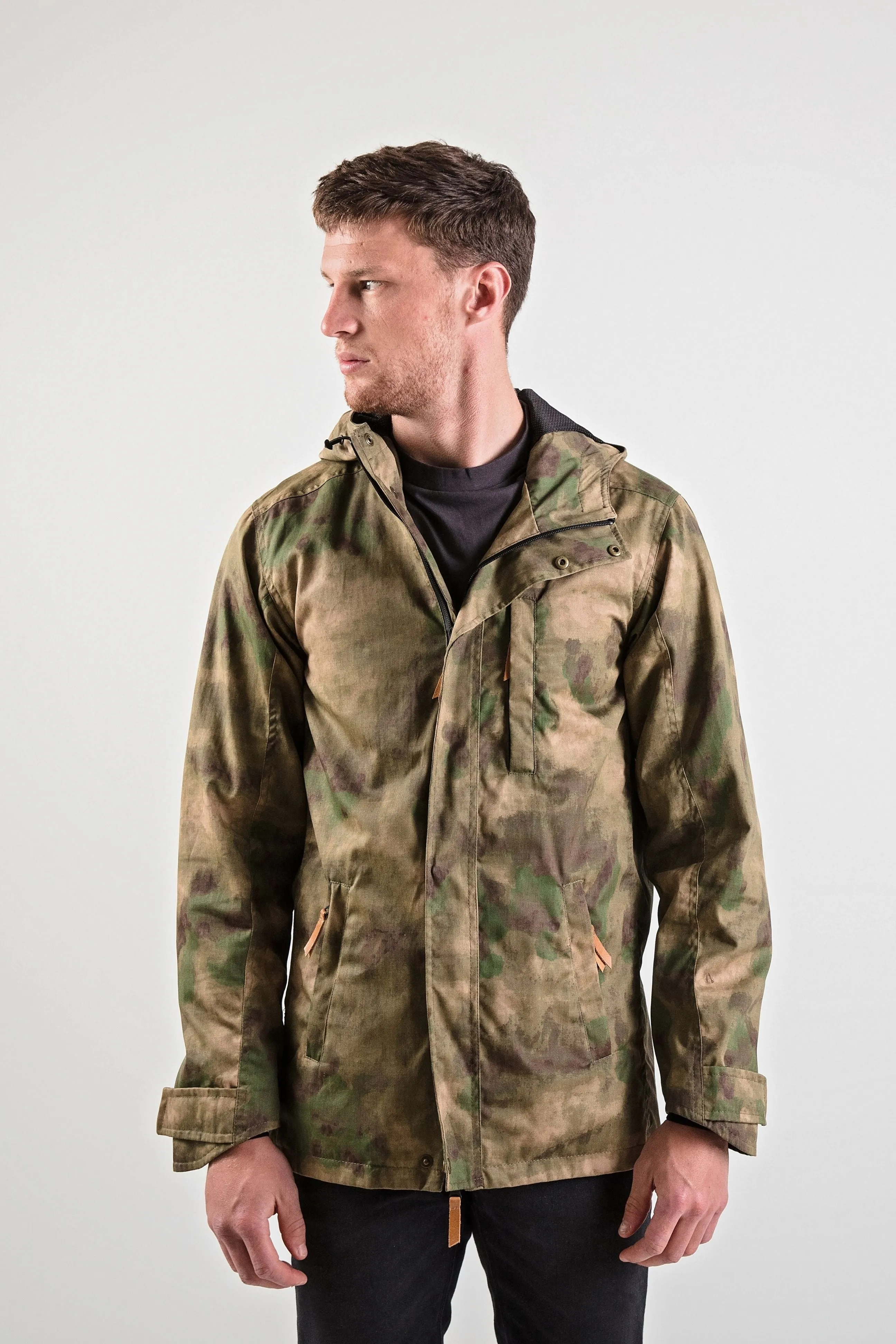 Men's Wax Jacket in Camo