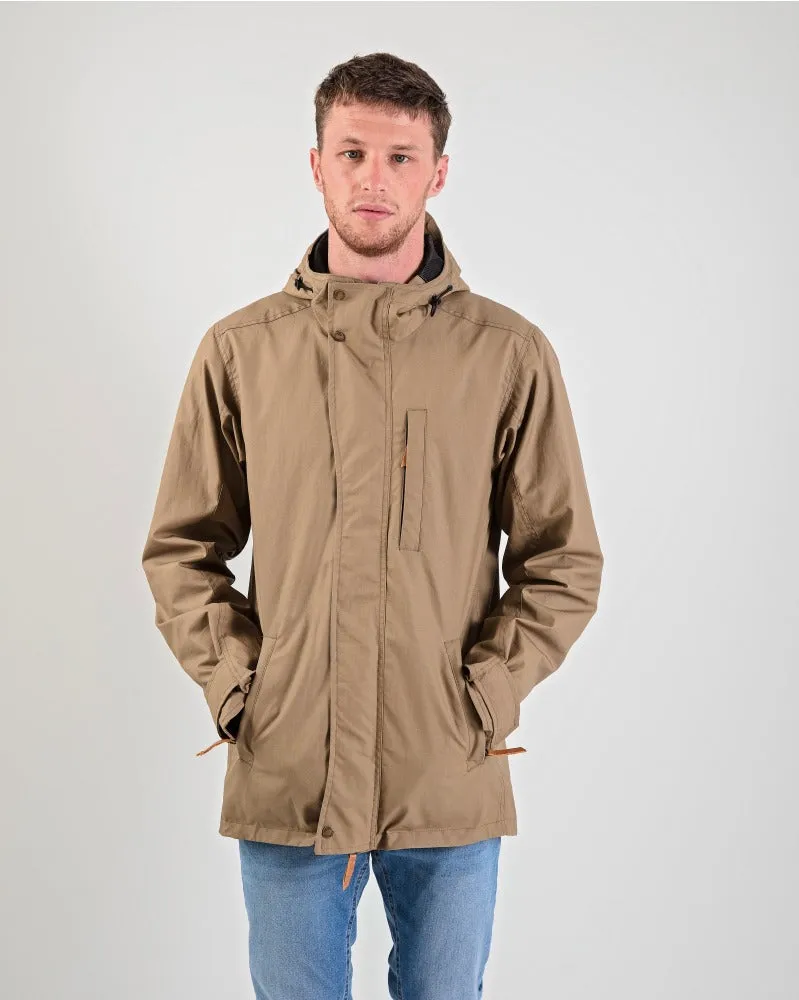 Men's Wax Jacket in Khaki