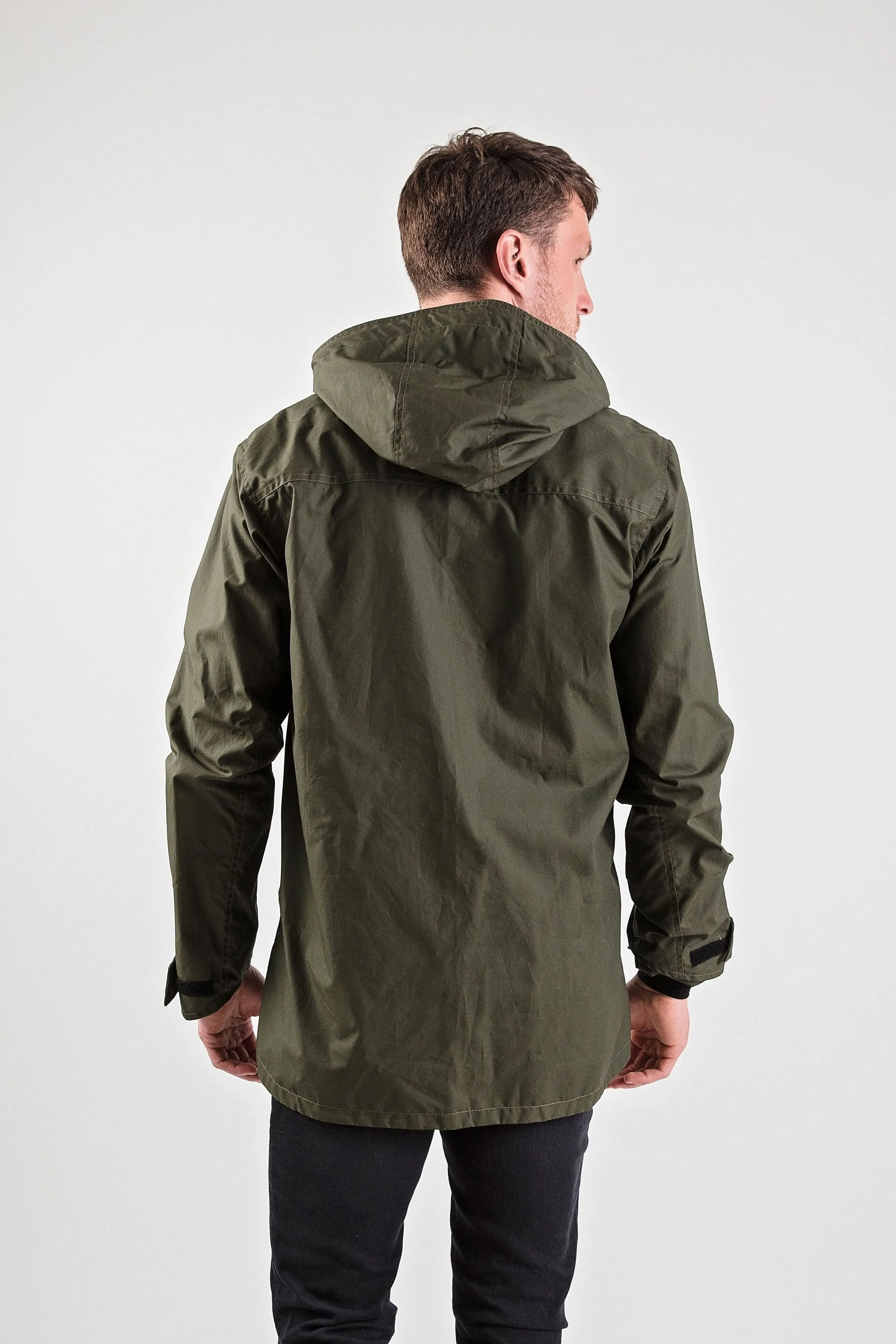 Men's Wax Jacket in Military Green