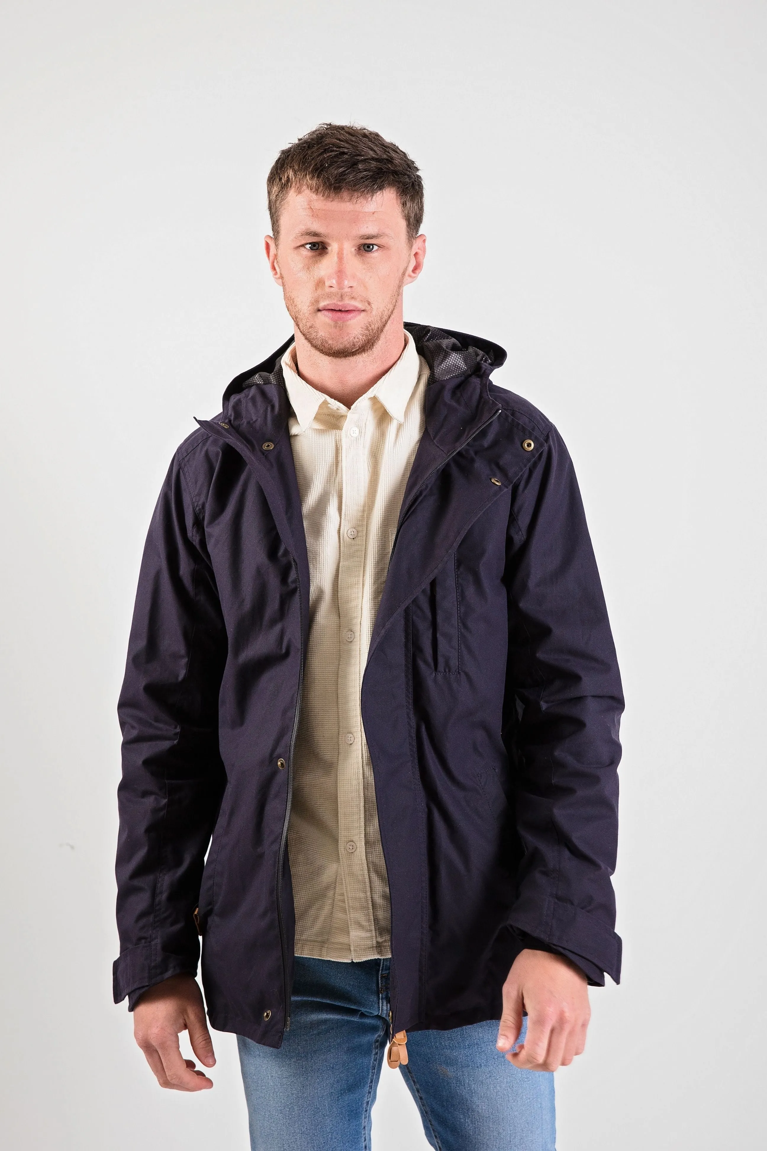 Men's Wax Jacket in Navy