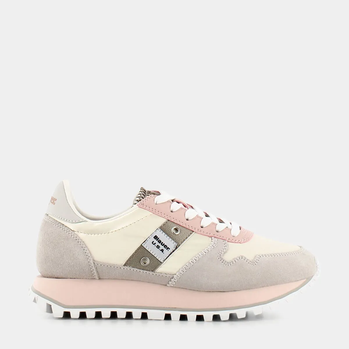 MILLEN01 white nude sneakers