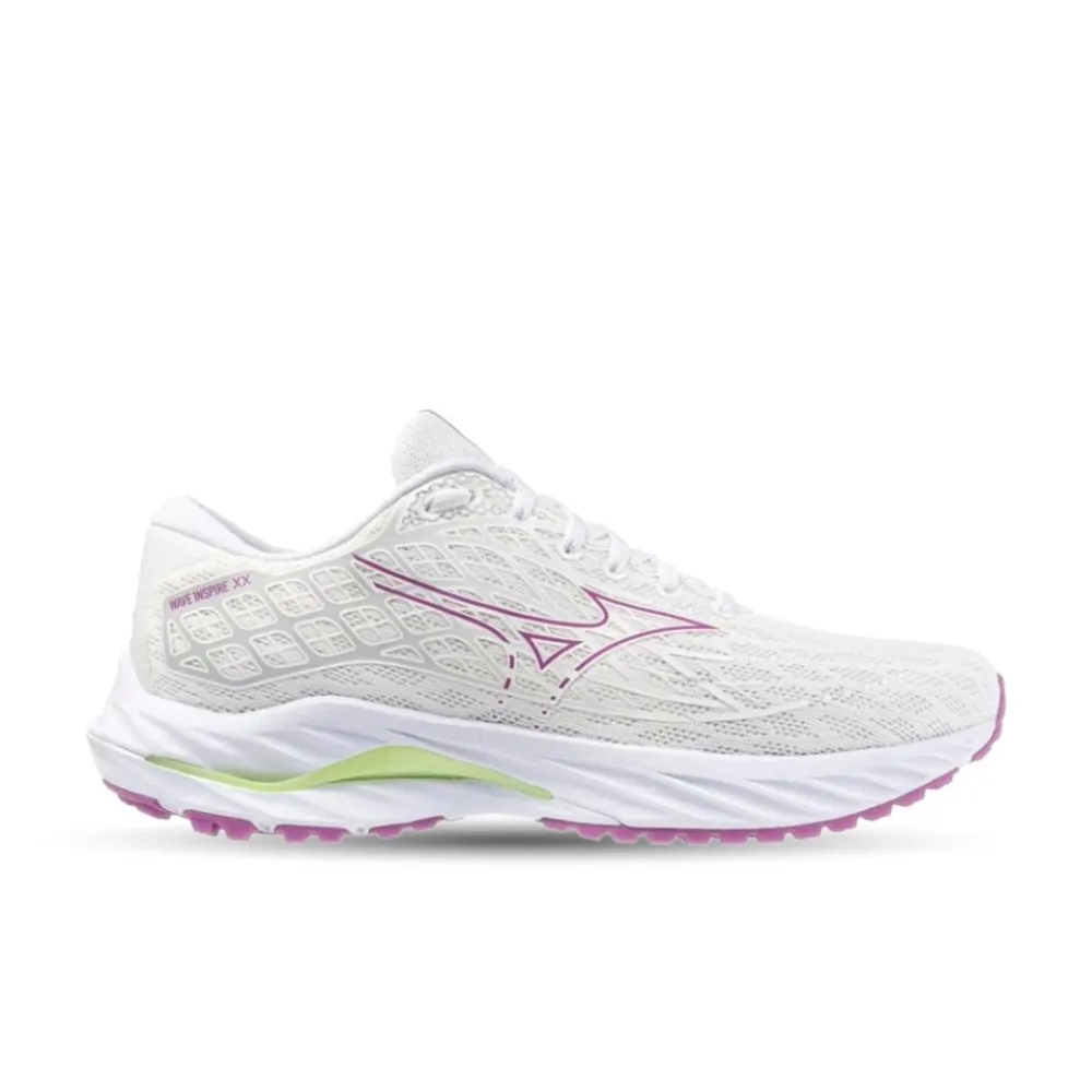 Mizuno Women's Wave Inspire 20 - White/Rosebud Running Shoes