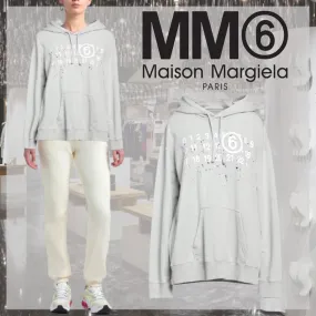 MM6 Maison Margiela Unisex Long Sleeve Logo Cotton Street Style