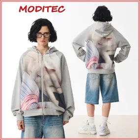 MODITEC | Unisex Street Style Long Sleeves with Various Animal Patterns