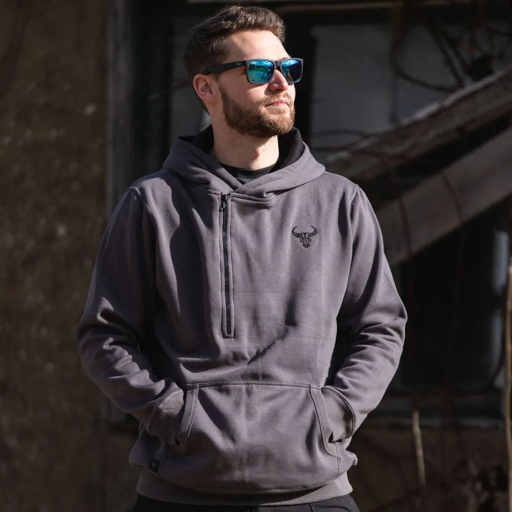 MotoBull Helmet Hoodie (Grey)