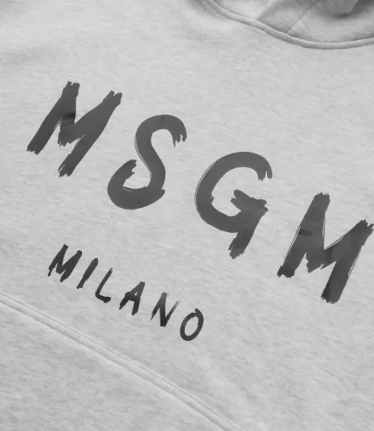 MSGM Unisex Street Style Hoodies with Logo Design