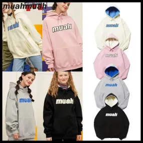 muahmuah street style long sleeves plain cotton medium oversized logo - Google SEO-friendly result.