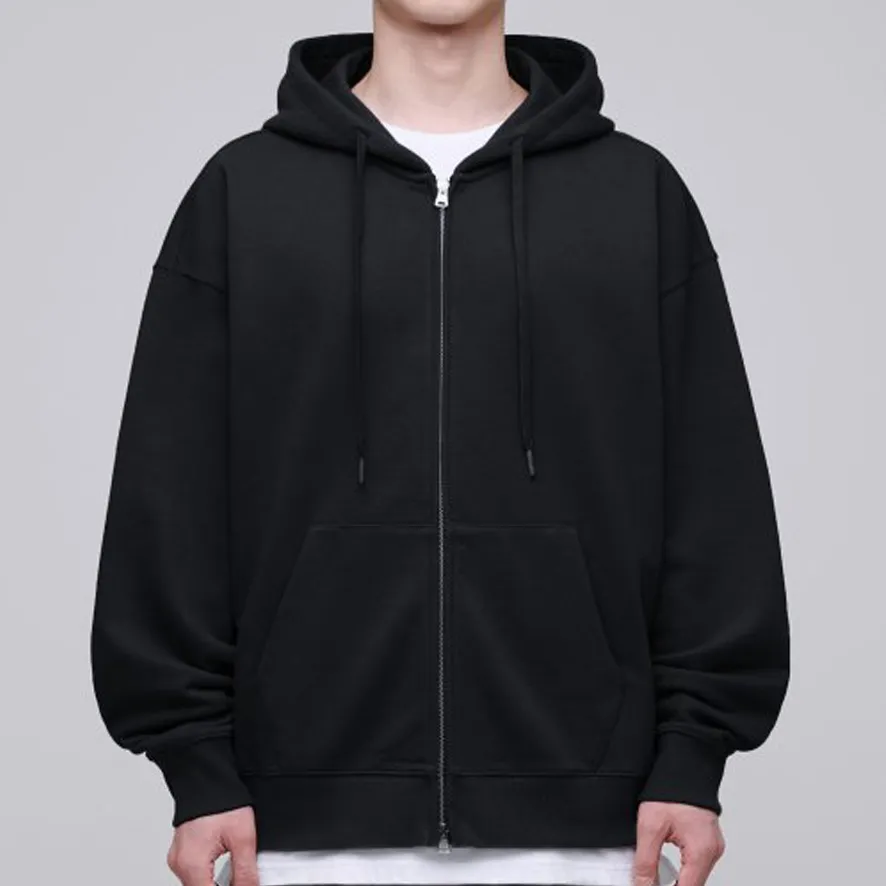 MUSINSA | Street Style Long Sleeves Plain Cotton Oversized Hoodies