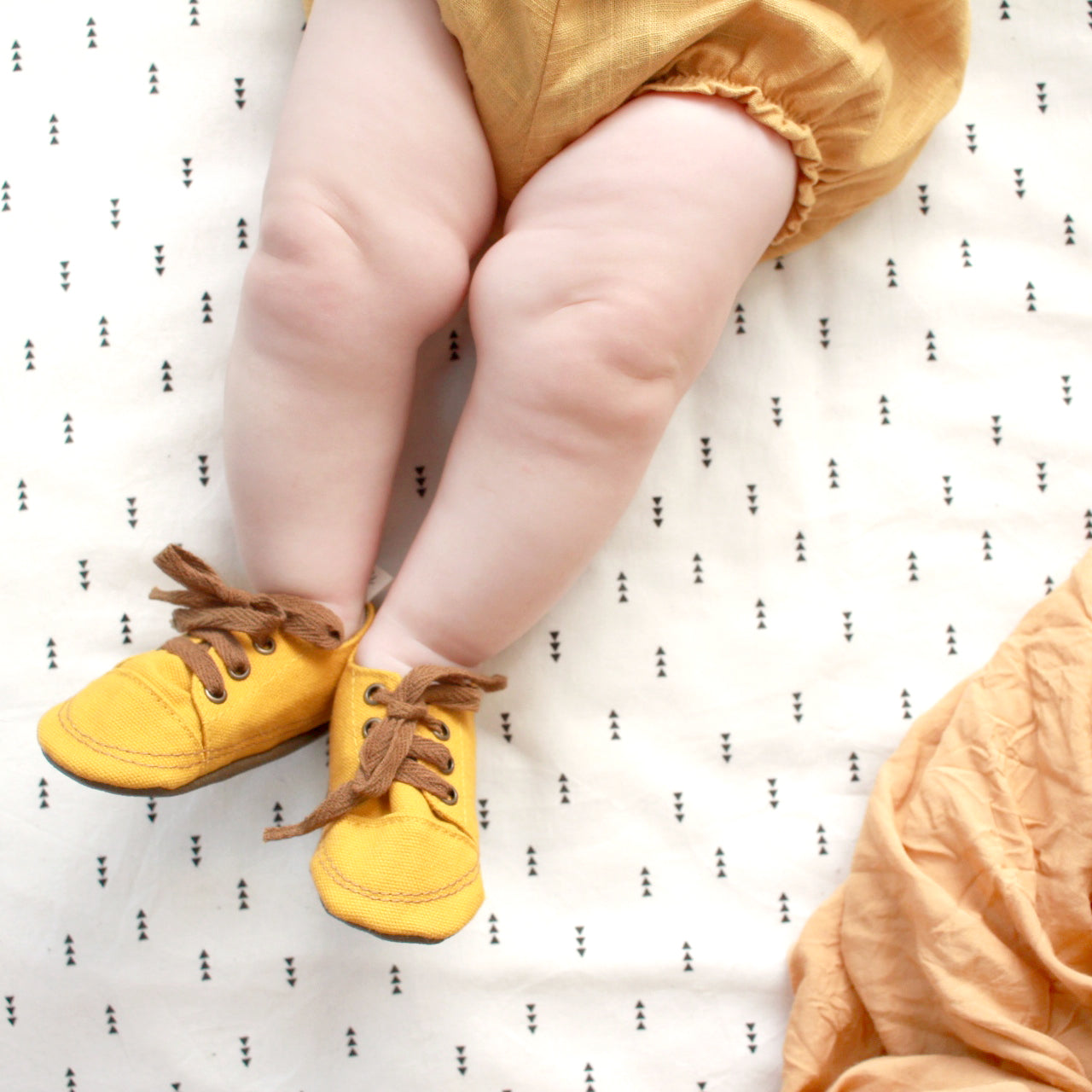 Mustard Yellow Soft Sole Sneakers.