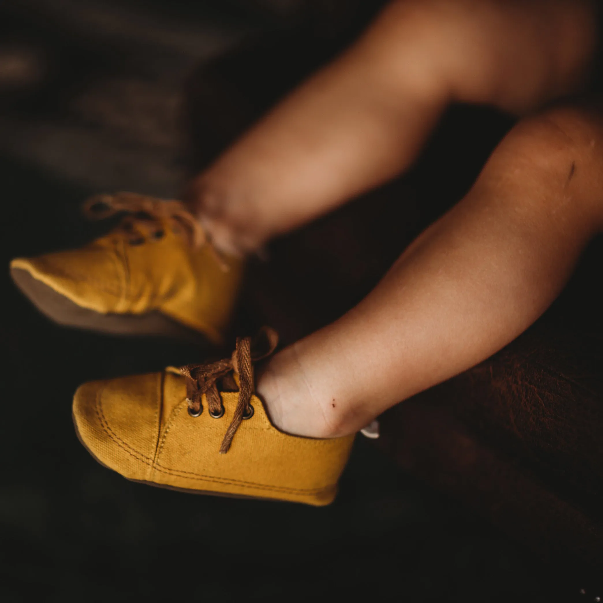 Mustard Yellow Soft Sole Sneakers.