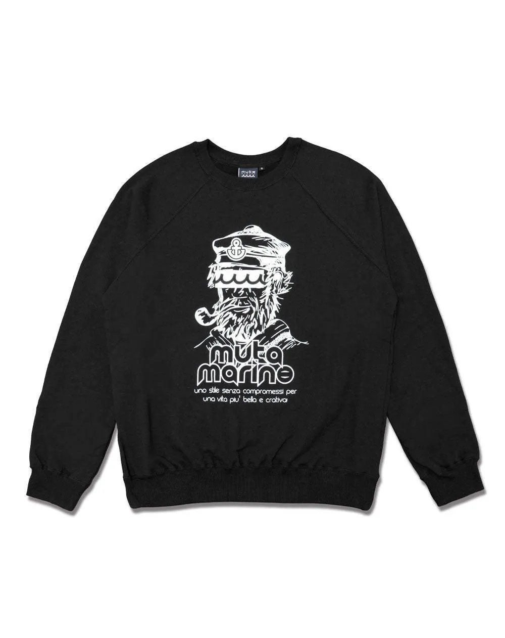 Muta Unisex Crew Neck Street Style Long Sleeves Cotton Logo