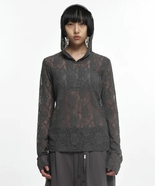 NACHE | Lace Hoodies & Sweatshirts with Street Style Long Sleeves.