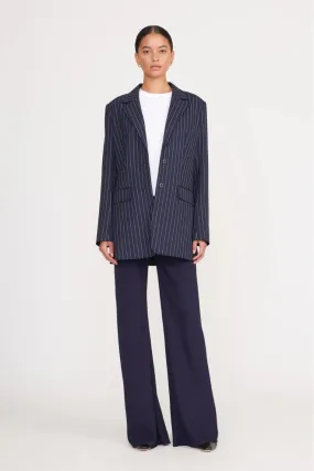 Navy Pinstripe Blazer