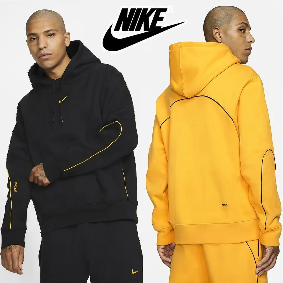 Nike Collaboration Plain Logo Hoodies Street Style Unisex