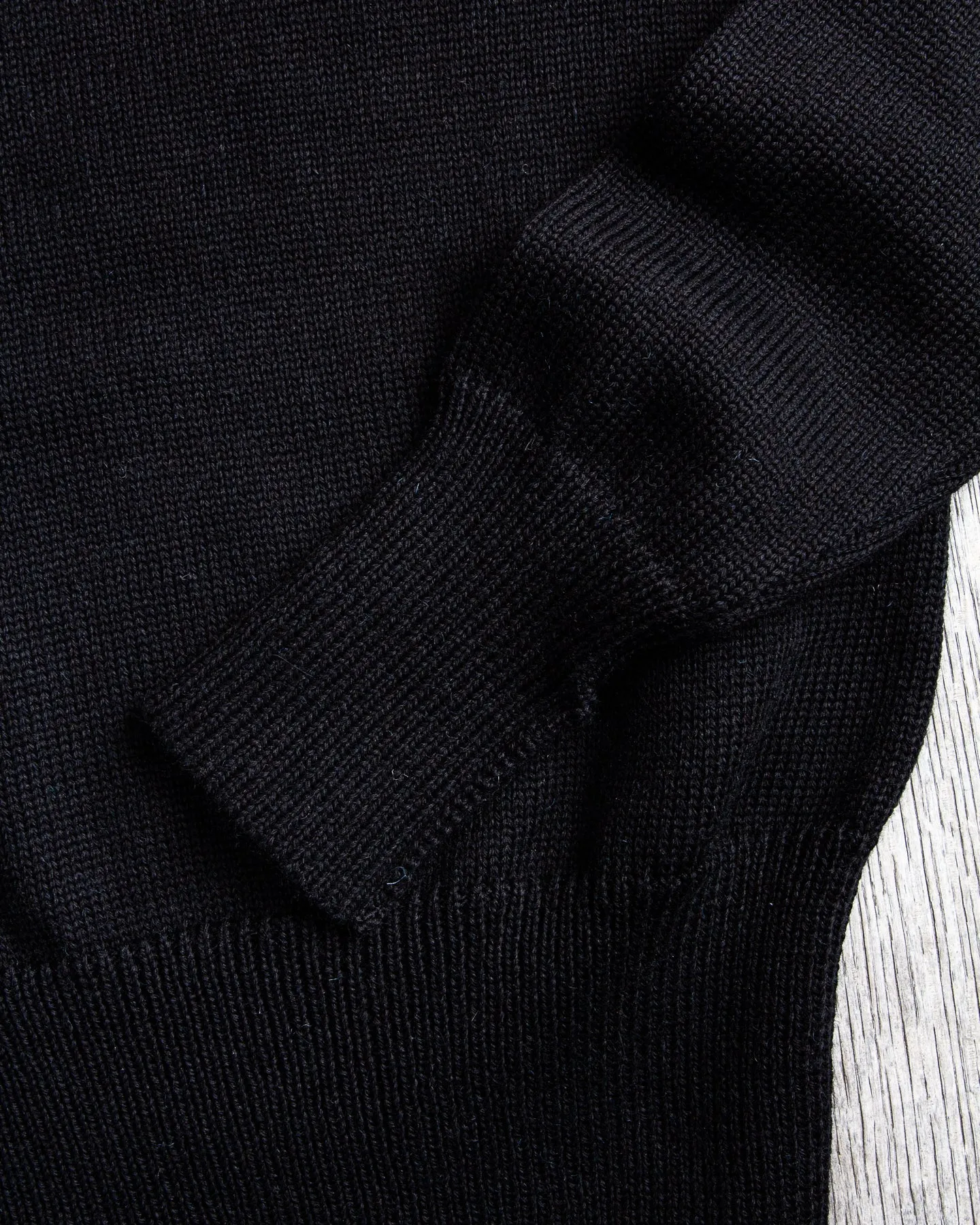 North Sea Clothing Cadet Wool Sweater Black