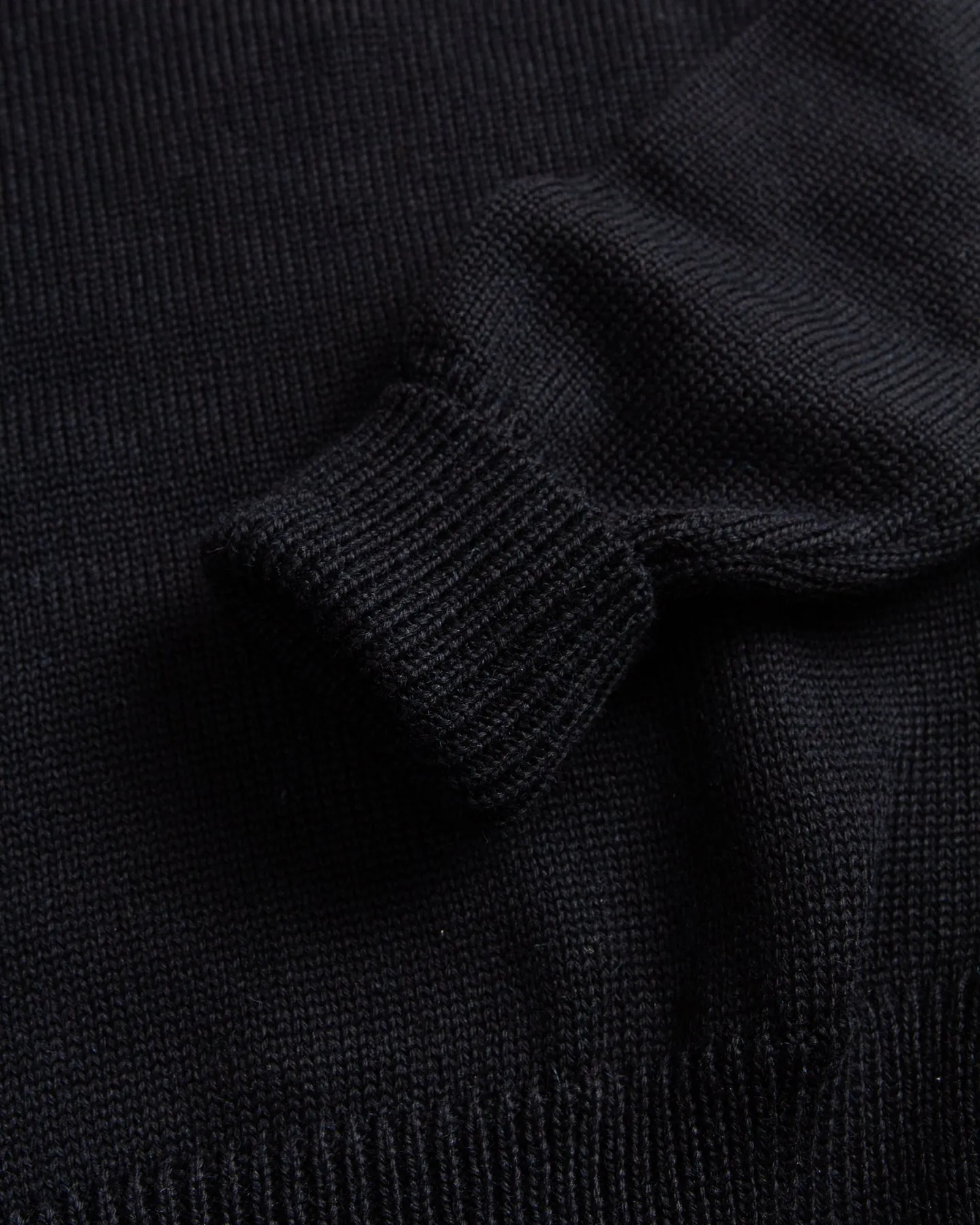 North Sea Clothing Cadet Wool Sweater Black