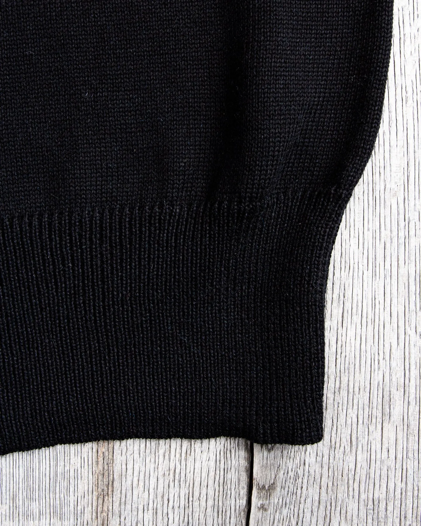 North Sea Clothing Cadet Wool Sweater Black